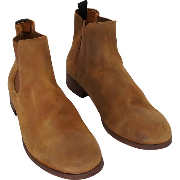 Men's Chelsea Brown Suede Ankle Boots by The Shoe Bear EU 45 - Picture 1 of 6